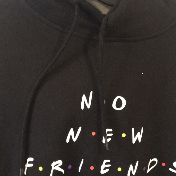 FRANCHISE “NO NEW FRIENDS” Black Hoodie Size Small - Picture 6 of 8